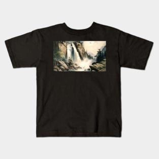 Majestic Waterfall Kids T-Shirt